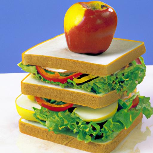 Apple and Vegetable Salad Sandwich