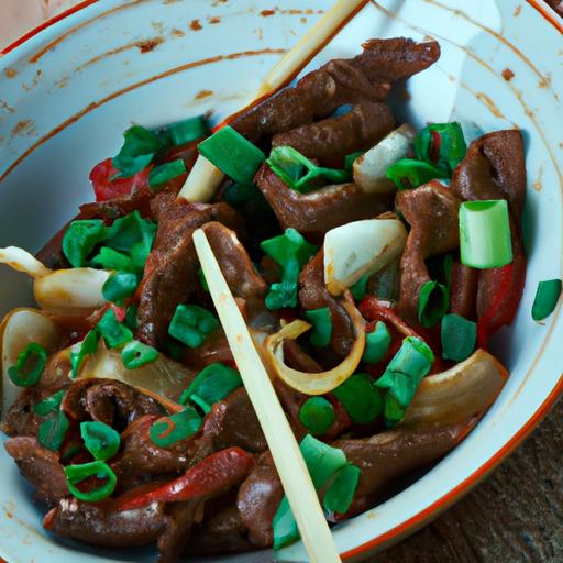 Green Onion Beef Stir Fry