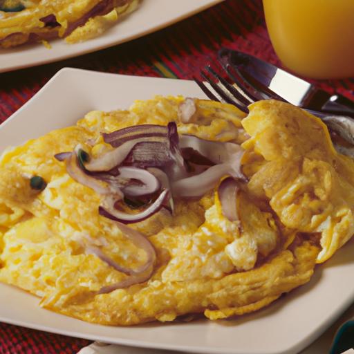 Onion Omelette with Sweet Milk Reduction