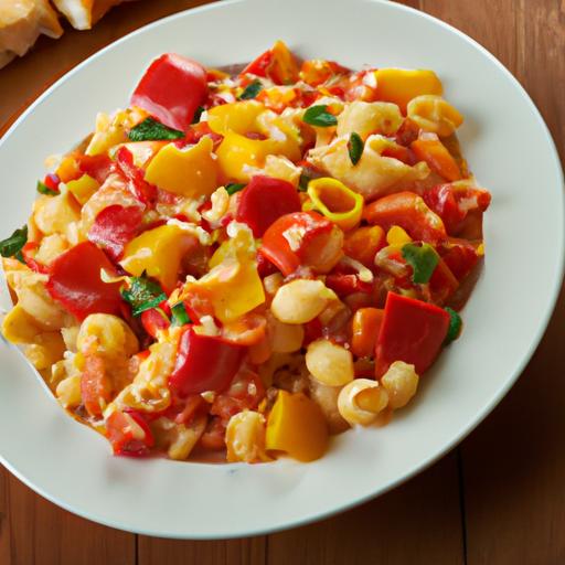 Cheesy Bell Pepper and Tomato Macaroni