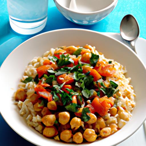 Chickpea Tomato Rice Bowl