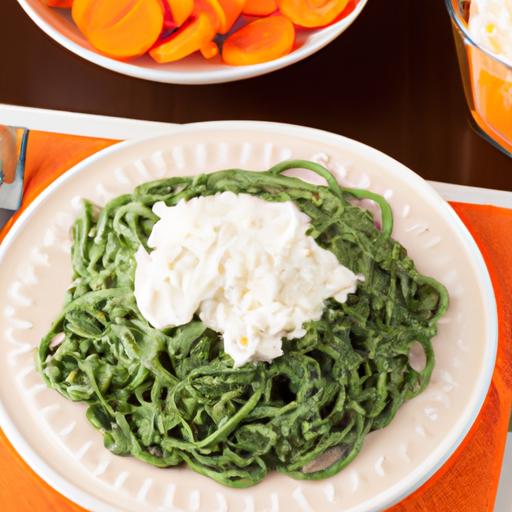 Creamy Spinach Carrot Spaghetti