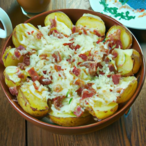 Cheesy Bacon-topped Campfire Potatoes