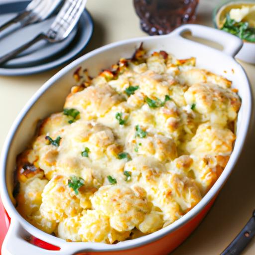 Creamy Cauliflower Swiss Cheese Bake