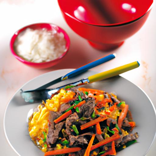 Beef Stir Fry with Egg Fried Rice