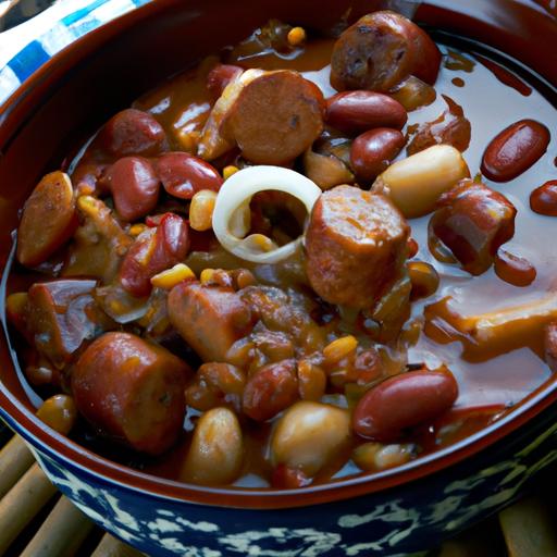 Cowboy's Hearty Bean and Sausage Stew