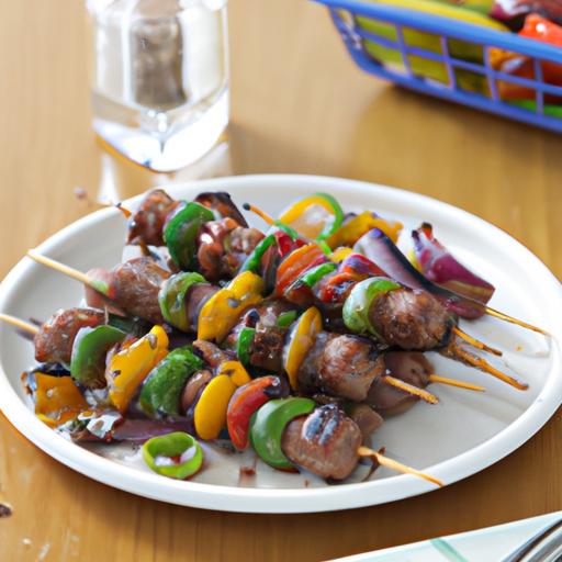 Grilled Italian sausage skewers