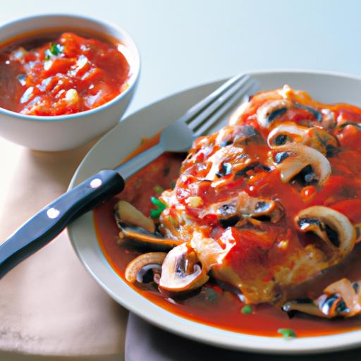 Baked Chicken with Mushroom and Tomato Sauce