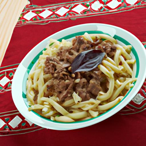 Onion and Meat Pasta