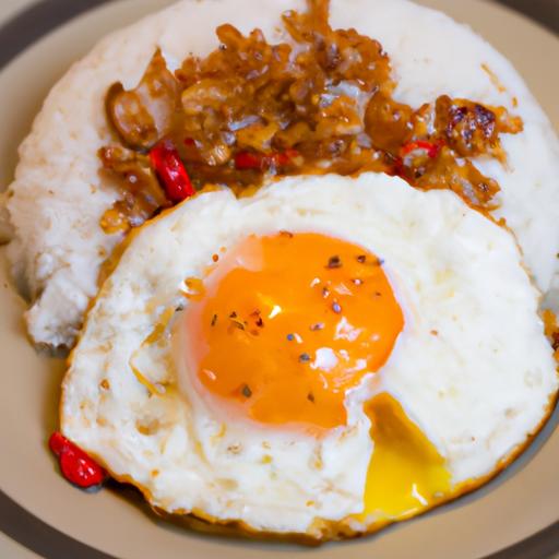Spicy Garlic Rice with Fried Eggs