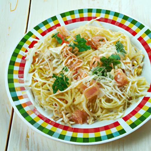 Salmon and Pine Nut Spaghetti