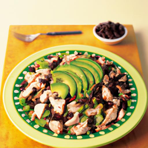 Black Bean, Chicken and Avocado Salad