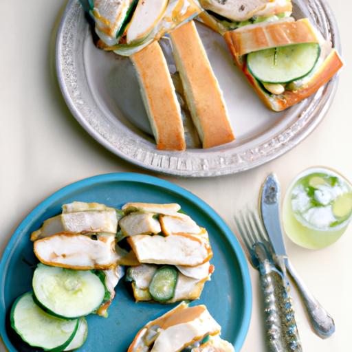 Grilled Chicken and Cucumber Sandwich