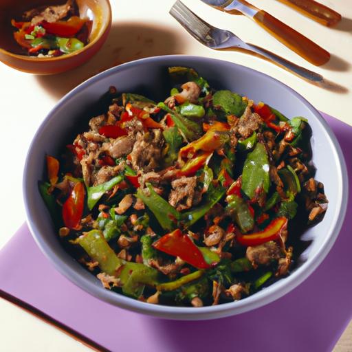 Spicy Minced Meat and Veggie Stir Fry