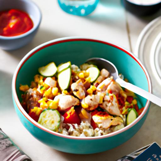 Spicy Chicken and Corn Rice Bowl