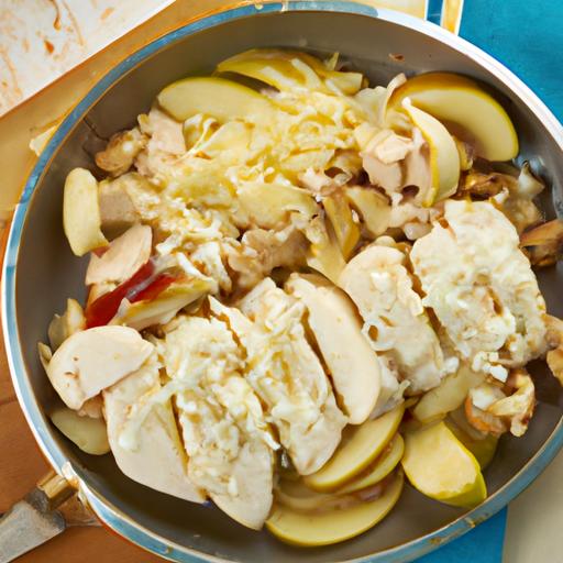 Chicken Apple Mozzarella Skillet