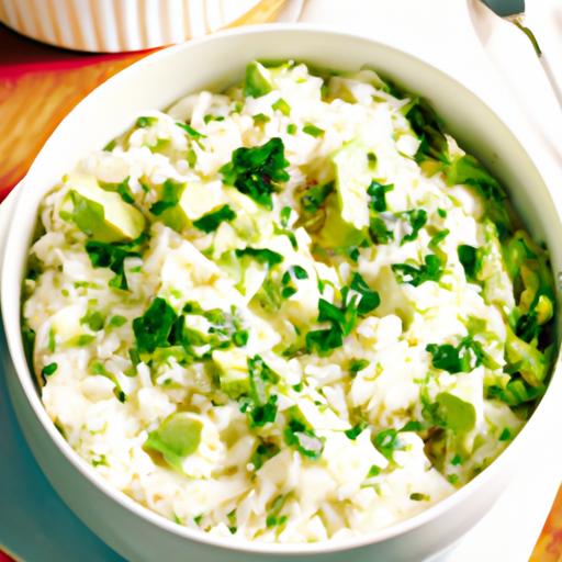 Cilantro Avocado Rice with Homemade Mayonnaise