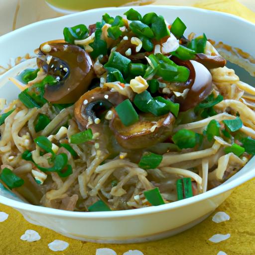 Peanut Butter Mushroom Noodles