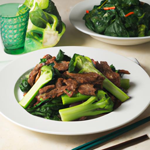 Stir-fry Beef with Bok Choy and Broccoli