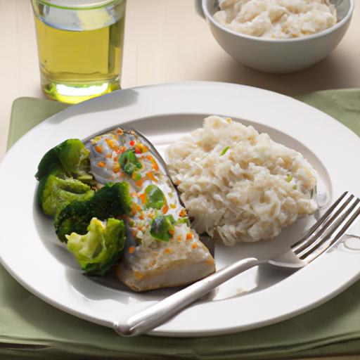 Pan-Fried Trout with Broccoli Rice