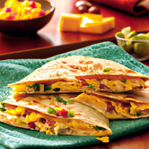 Cheesy Bacon and Egg Breakfast Quesadilla