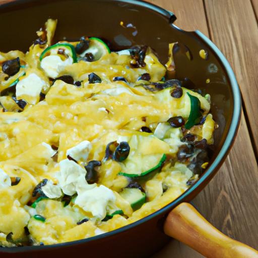 Cheesy Black Bean and Zucchini Skillet