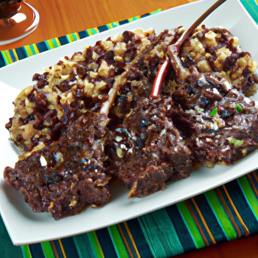 Chocolate Lamb Chops with Mixed Rice
