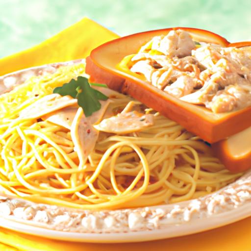 Chicken and Spaghetti Toast