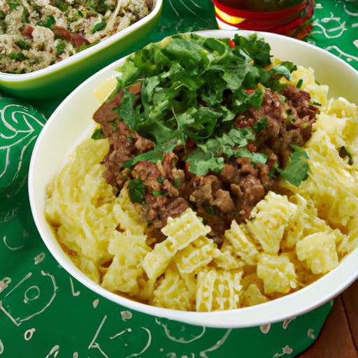 Honey Cilantro Hamburger Pasta