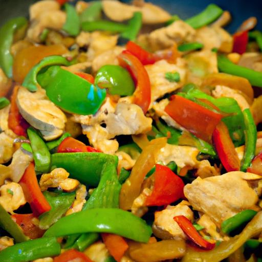 Green Pepper Chicken Tomato Stir Fry