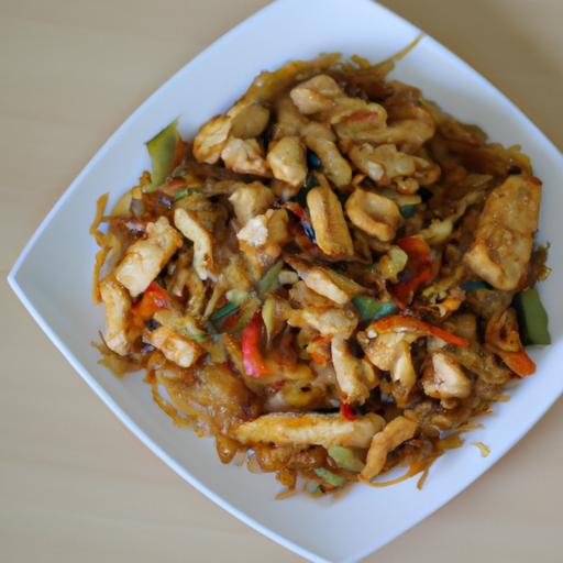 Sweet Chilli Chicken Stir-Fry with Rice Noodles