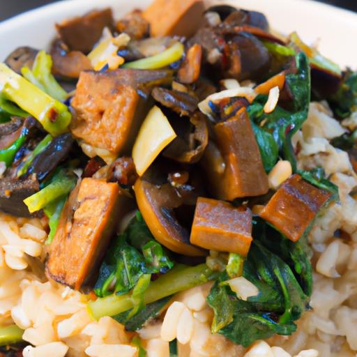 Brown Rice Stir-Fry with Tofu and Vegetables