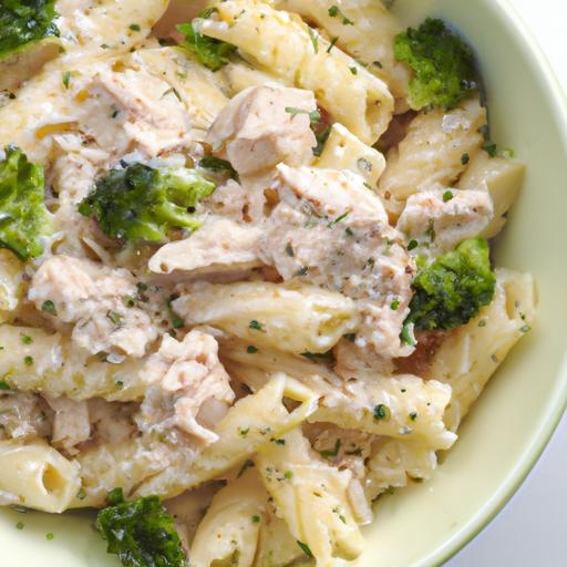 Creamy Tuna Pasta with Mixed Herbs and Vegetables