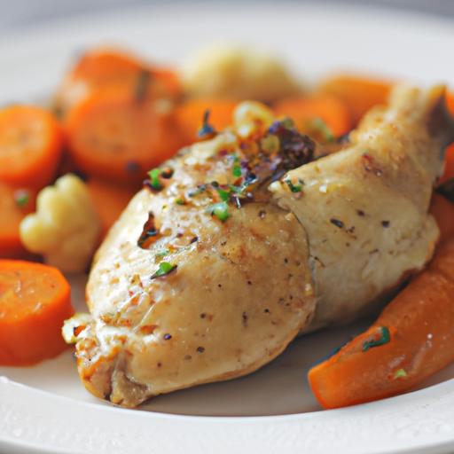 Roasted Chicken with Cauliflower and Carrots