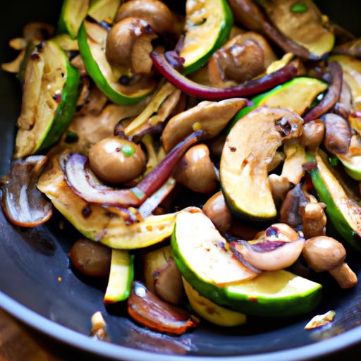 Spicy Mushroom and Zucchini Stir-Fry