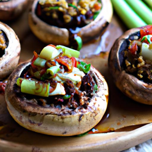 Spicy Stuffed Portobello Mushrooms