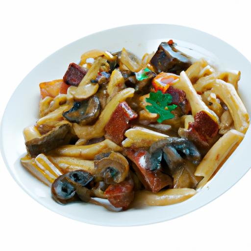 Sauteed Mushroom and Sausage Pasta