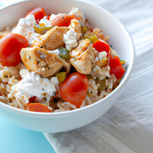 Greek Chicken and Tomato Rice Bowl