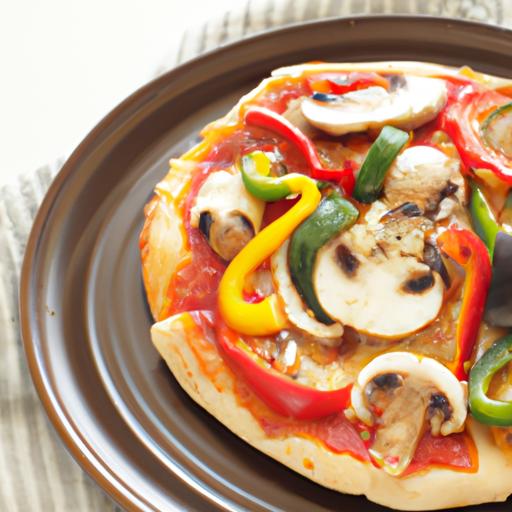 Cheesy Mushroom and Bell Pepper Pizza
