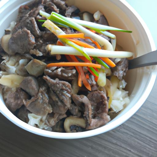 Beef and Vegetable Rice Bowl