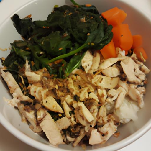 Chicken and Spinach Rice Bowl