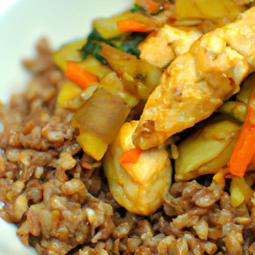 Chicken and Vegetable Stir-fry with Buckwheat